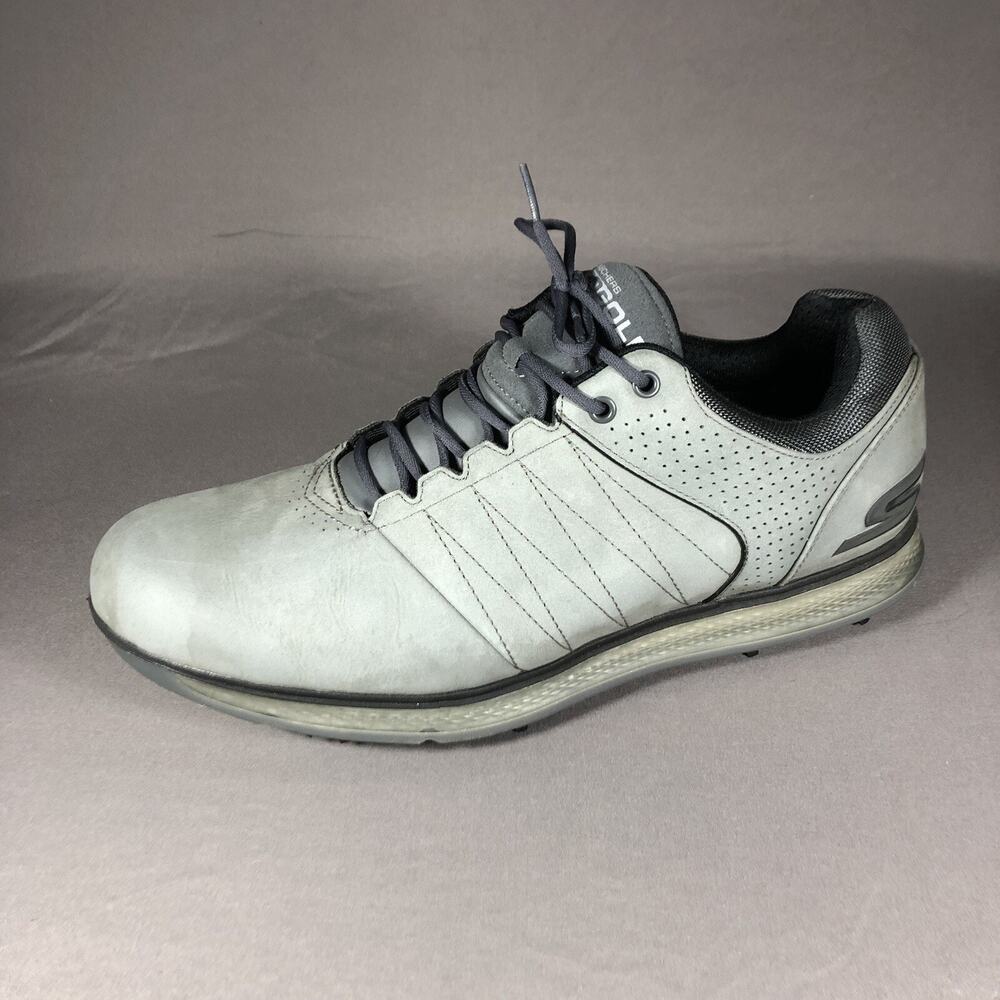 Skechers Go Golf Shoes Mens Sz 11 Gen 5 Suede Gray Lace Up - Picture 9 of 13